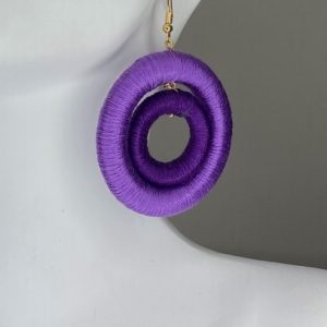 گوشواره دوحلقه چوبی