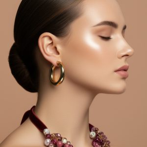گردنبند شگی قرمز تیره