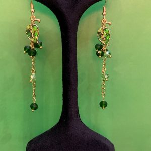 گوشواره بلند برگ سبز