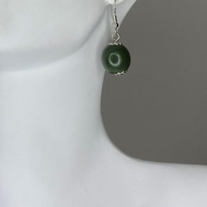 ست گردنبند 3رشته ای و گوشواره چوبی  سبز
