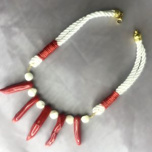 گردنبند مرجان طرح سرخپوستی