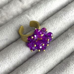 انگشتر شگی کریستال ارغوانی
