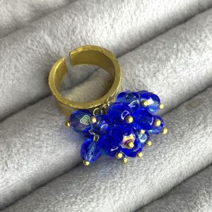 انگشتر شگی کریستال کاربنی متالیک